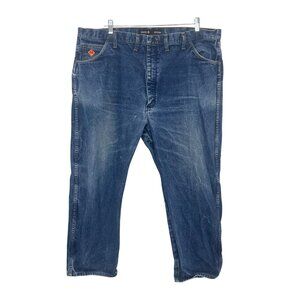 Wrangler Mens Flame Resistant Relaxed Fit Jeans FR Workwear Blue Size 46x32